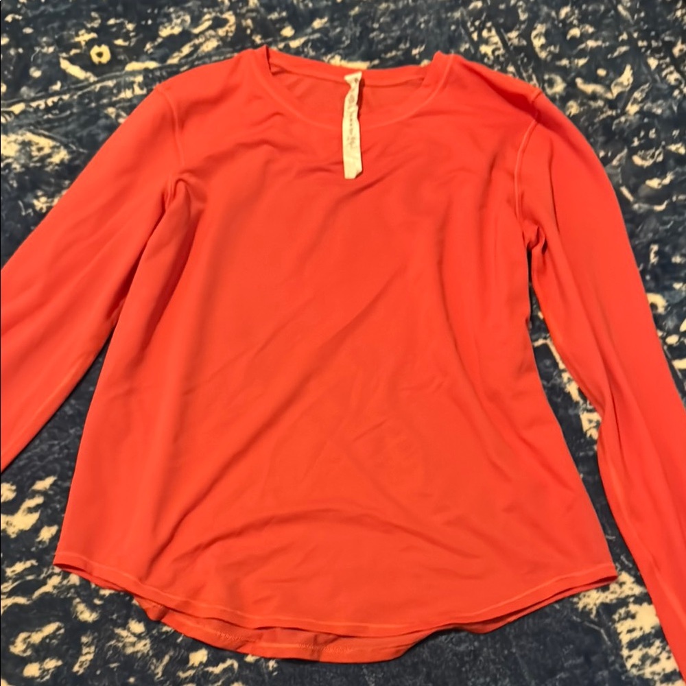 Women's Orange Long Sleeve Top